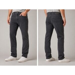 Levi Strauss Signature Slim Jeans Mens W33 L30 Black Gray Wash Stretch Denim